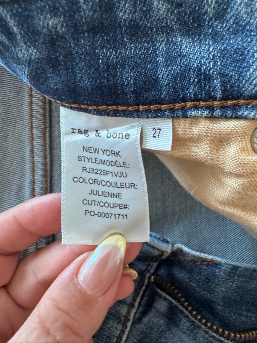 NWT Rag & Bone Dre Low-Rise Stretch Boyfriend Jeans - Julienne; Size 27 - Picture 12 of 16